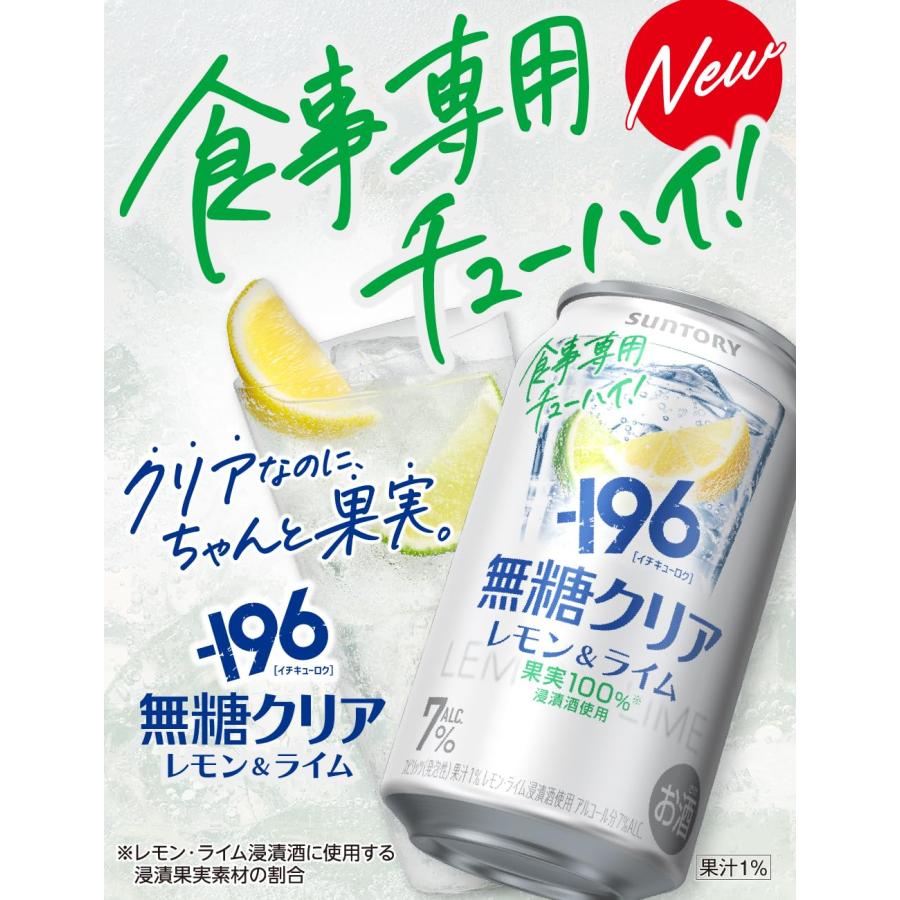 ー196 サントリー −196無糖〈クリア〉ALC.7％ 350ml缶 1