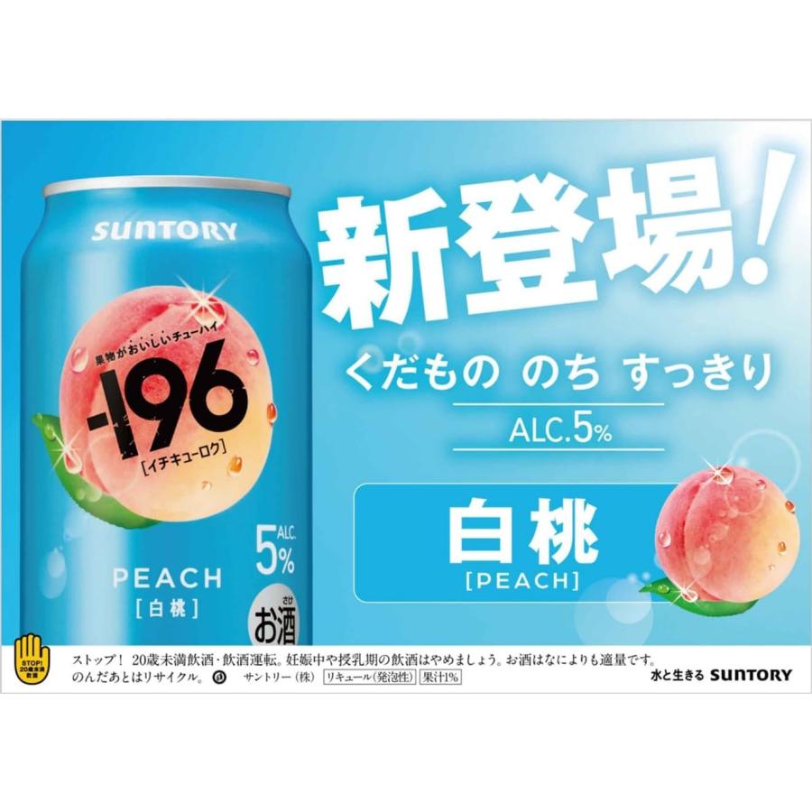ー196 サントリー -196＜白桃＞ 500缶 1ケース24本入り