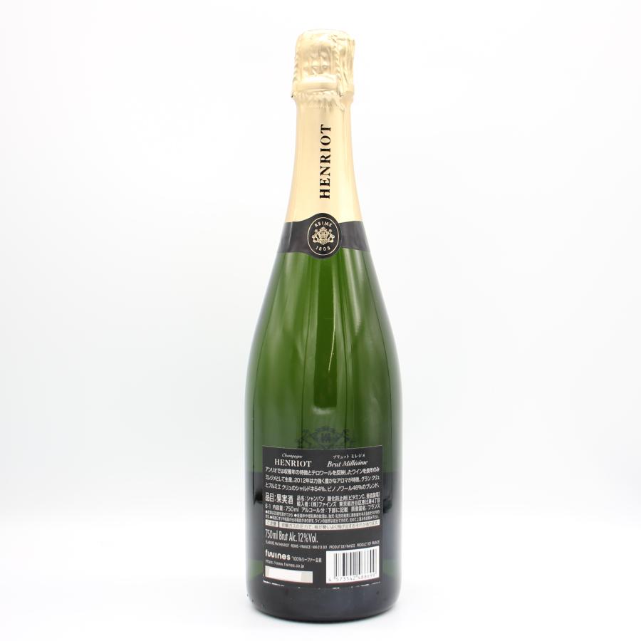 アンリオ HENRIOT Brut Millésime 2012 750ml 全国配送可能 アンリオ ブリュット ミレジメ 2012 シャンパン 12