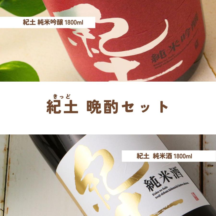 紀土 晩酌セット 1800ml×2本（日本酒 平和酒造 純米 純米吟醸 飲み比べ