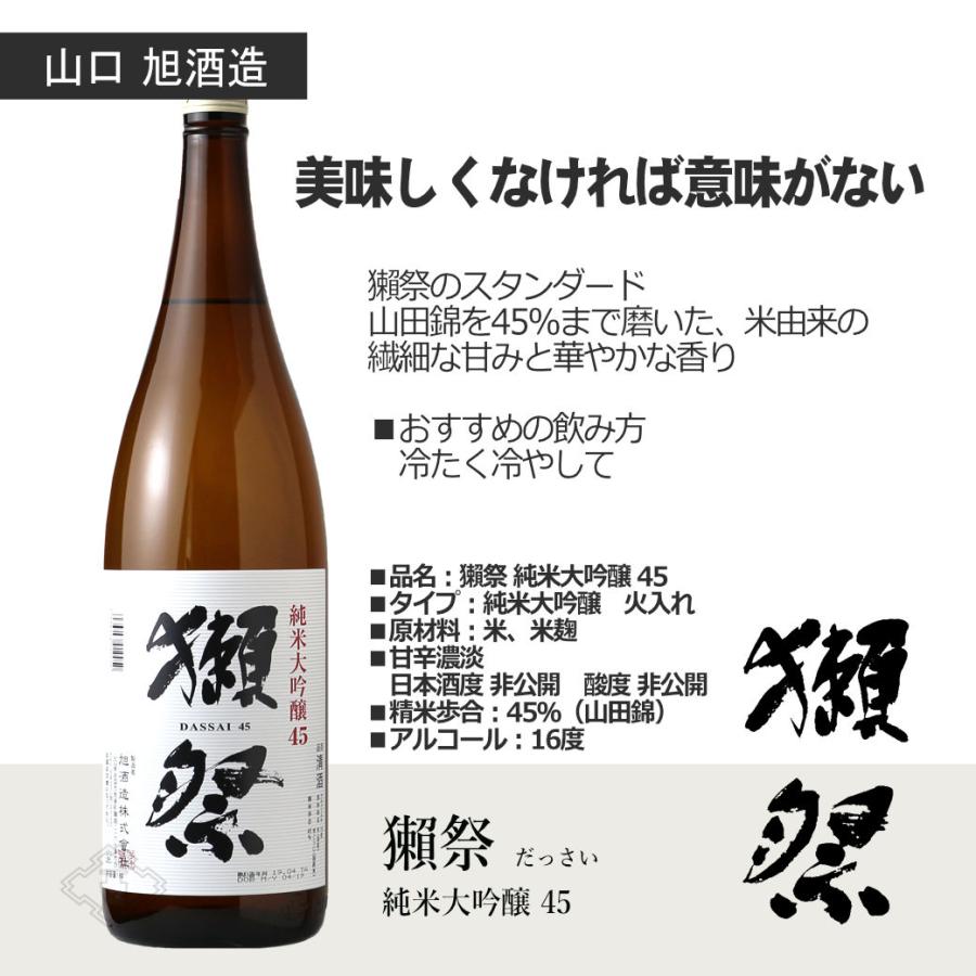 獺祭 晩酌セット 1800ml×2本（日本酒 純米大吟醸 45 磨き三割九分 飲み