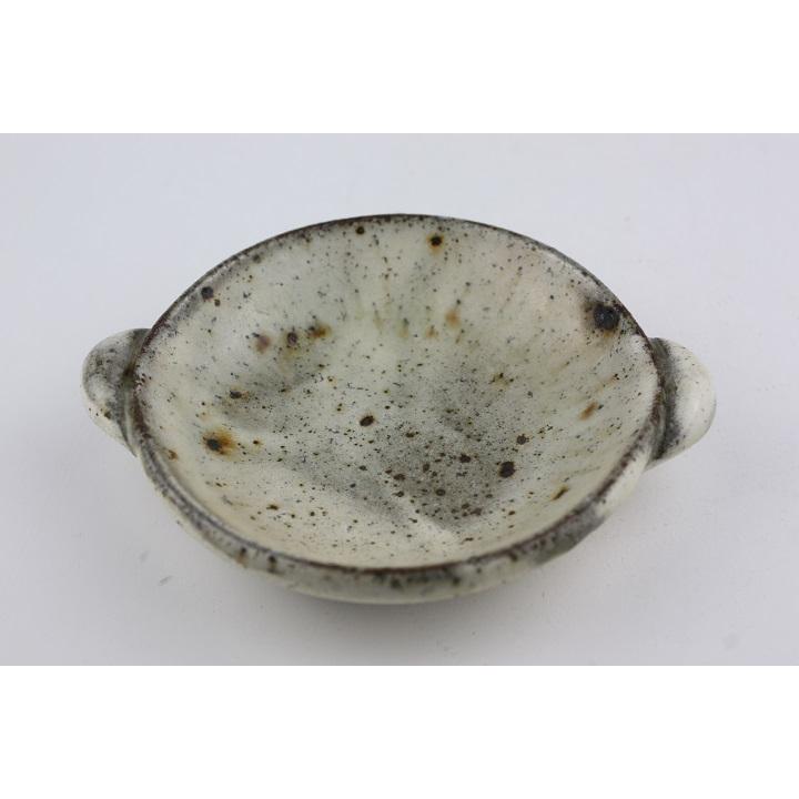 越前焼 実生窯 新藤聡子作 耳付き取り皿 白1 : 越前福井の地酒 やま甚