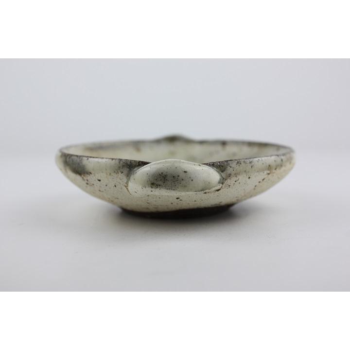 越前焼 実生窯 新藤聡子作 耳付き取り皿 白1 : 越前福井の地酒 やま甚