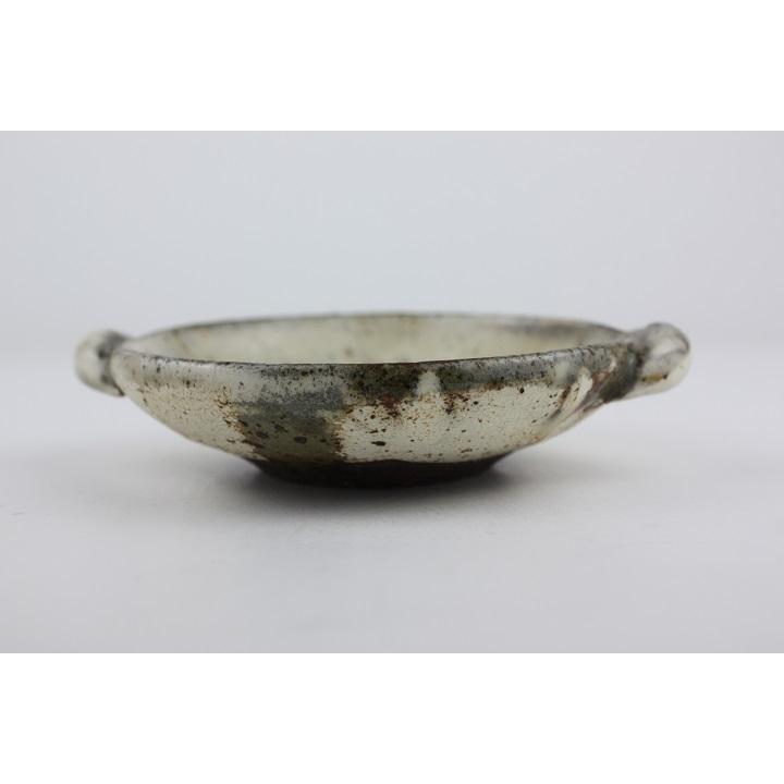 越前焼 実生窯 新藤聡子作 耳付き取り皿 白1 : 越前福井の地酒 やま甚