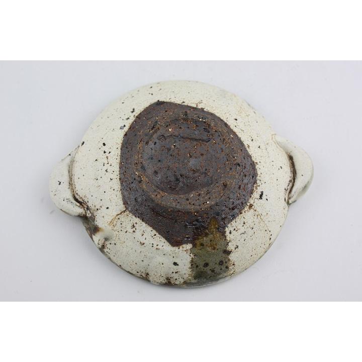 越前焼 実生窯 新藤聡子作 耳付き取り皿 白1 : 越前福井の地酒 やま甚