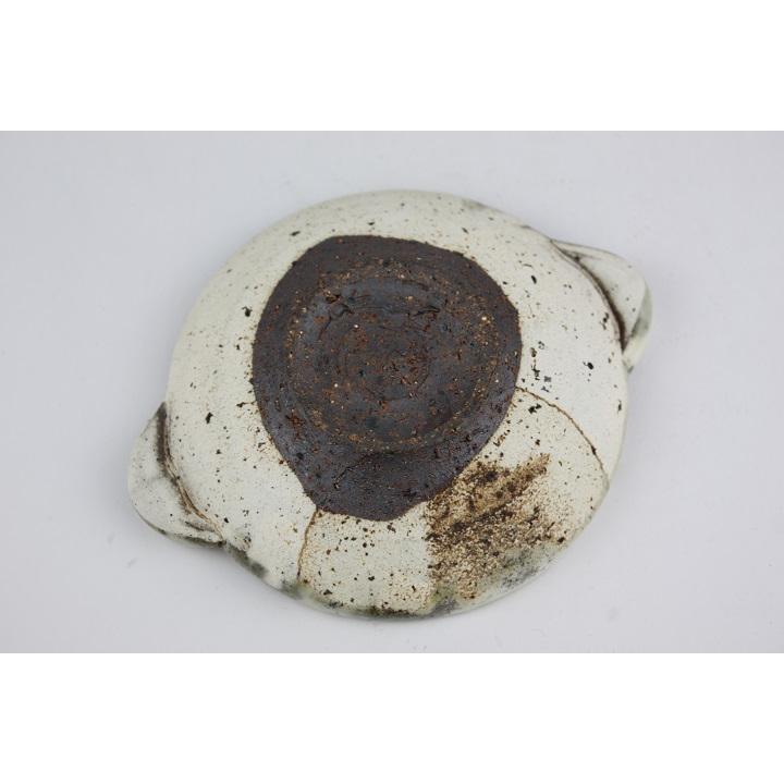 越前焼 実生窯 新藤聡子作 耳付き取り皿 白2 : 越前福井の地酒 やま甚