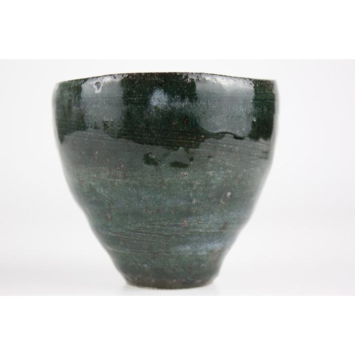 酒器 越前焼 実生窯 新藤聡子作 酒呑み茶碗 青1 : 越前福井の地酒 やま