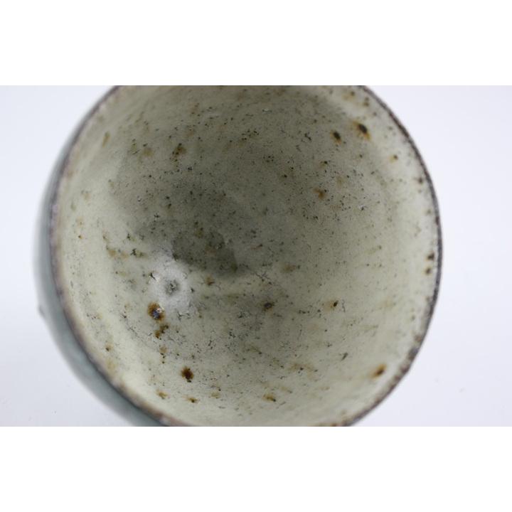 酒器 越前焼 実生窯 新藤聡子作 酒呑み茶碗 青1 : 越前福井の地酒 やま