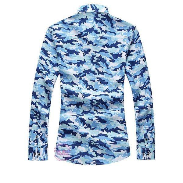 迷彩シャツ メンズ ミリタリー系 カジュアルシャツ ビッグシルエット 長袖シャツ 迷彩柄 総柄 カモフラ 春物 夏 父の日 特価