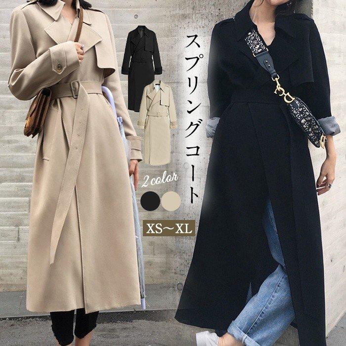 トレンチコート レディース スプリングコート 定番 春コート ロングコート きれいめ おしゃれ アウター 春物 春服 大きいサイズ 30代 40代 50代 激安通販