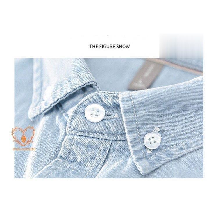 人気の新作 ダンガリー ボタンダウンシャツ カジュアルシャツ 半袖 メンズ ダンガリーシャツ シャツ 父の日 夏 メンズ 薄いデニム 半袖 サイズ Xl Teambody Ir