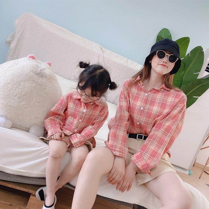 親子コーデ夏親子ペアルック親子ワンピース親子ペア親子お揃い タータンチェックレディース長袖tシャツ韓国風シャツブラウス女の子カジュアル 家族 旅行 Idmbzpojbt Www Familyontour De