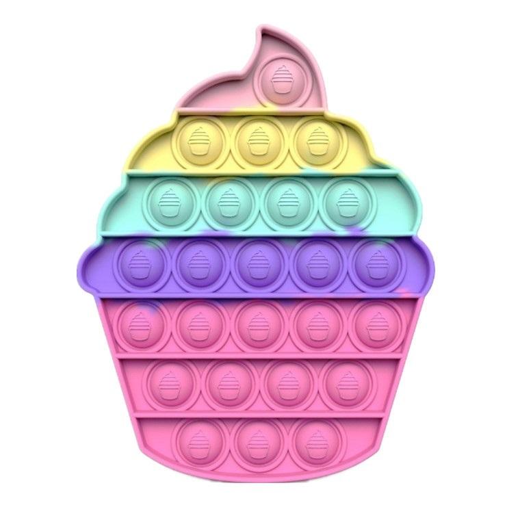 プッシュポップバブル ソフトクリーム レインボー カモフラージュ 知育玩具 子供用｜sakimiya-store3