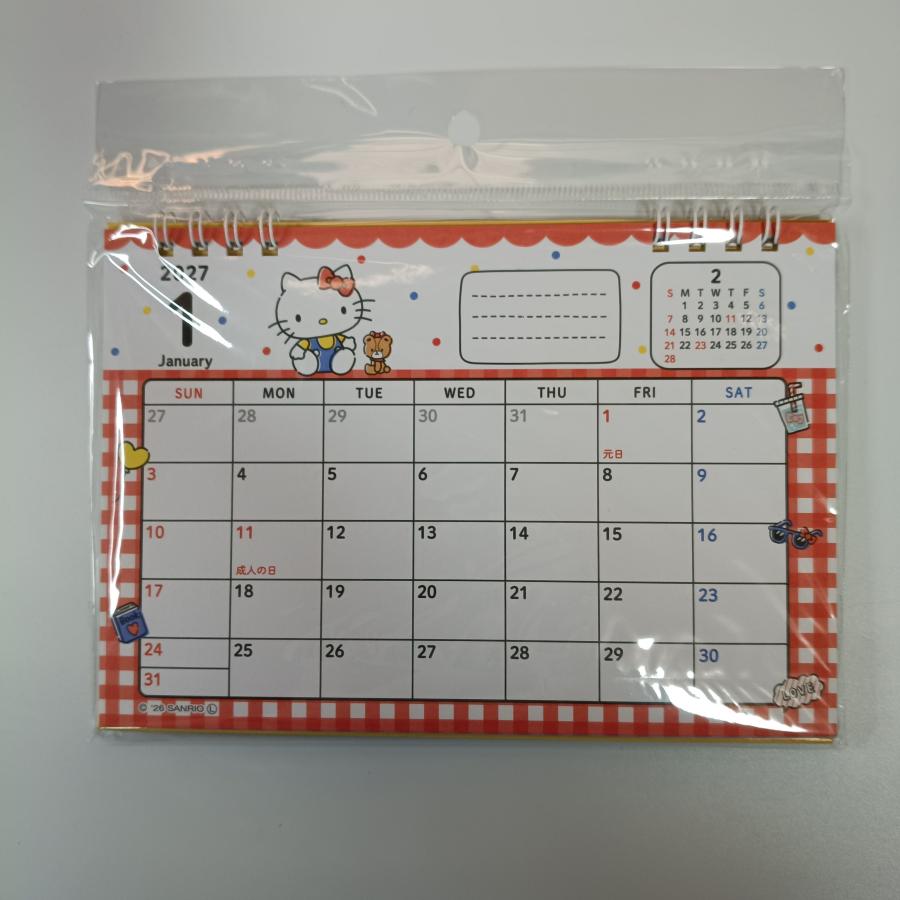 sanrio（サンリオ） ハローキティ 2027年 卓上カレンダー リング