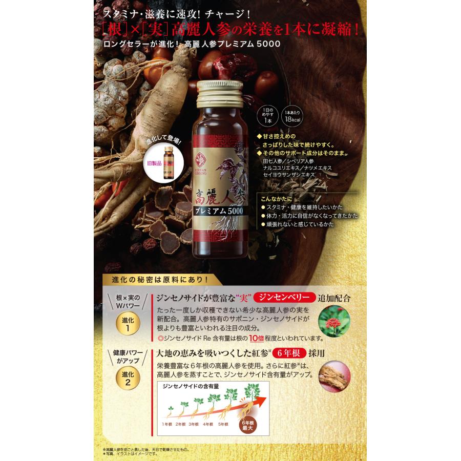 高麗人参 プレミアム 5000 ハーフカートン 50ml×30本 : さっかさんの
