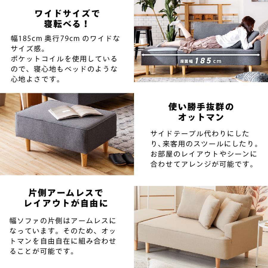SAKODA カウチソファ カバーリング ポケットコイル 3人掛け 2人 SAKODA カウチソファ カバーリング ポケットコイル 3人掛け 2人