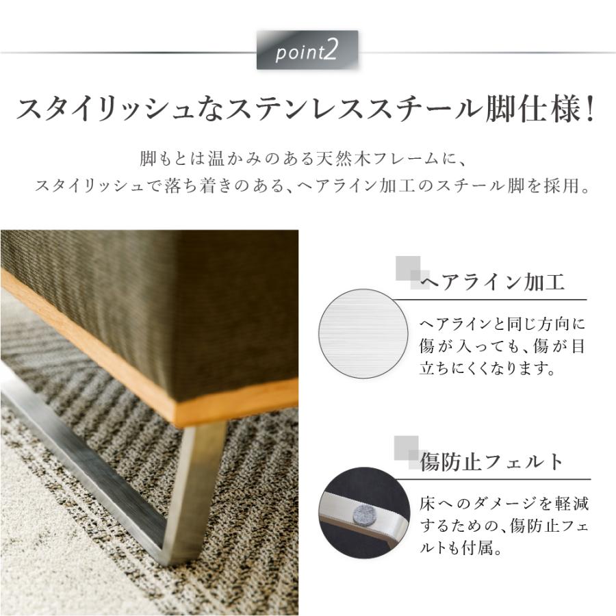 SAKODA カウチソファ コーデュロイ ポケットコイル オットマン付き 3人