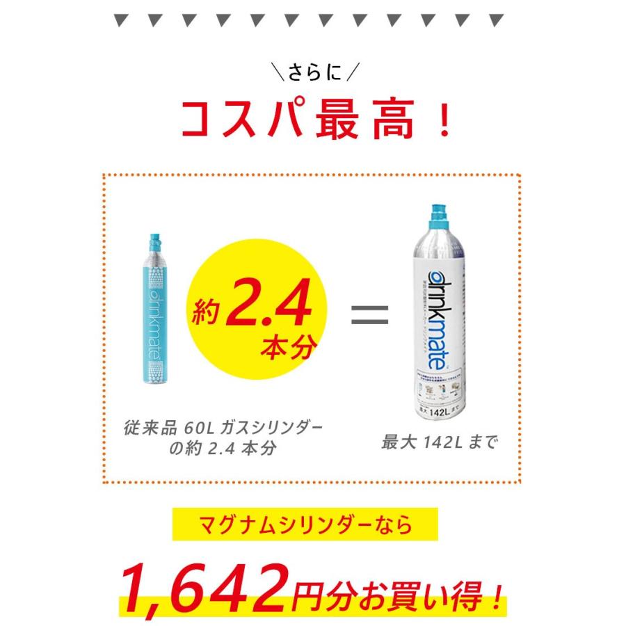 drinkmate ドリンクメイト マグナム 交換 ガスシリンダー 2本