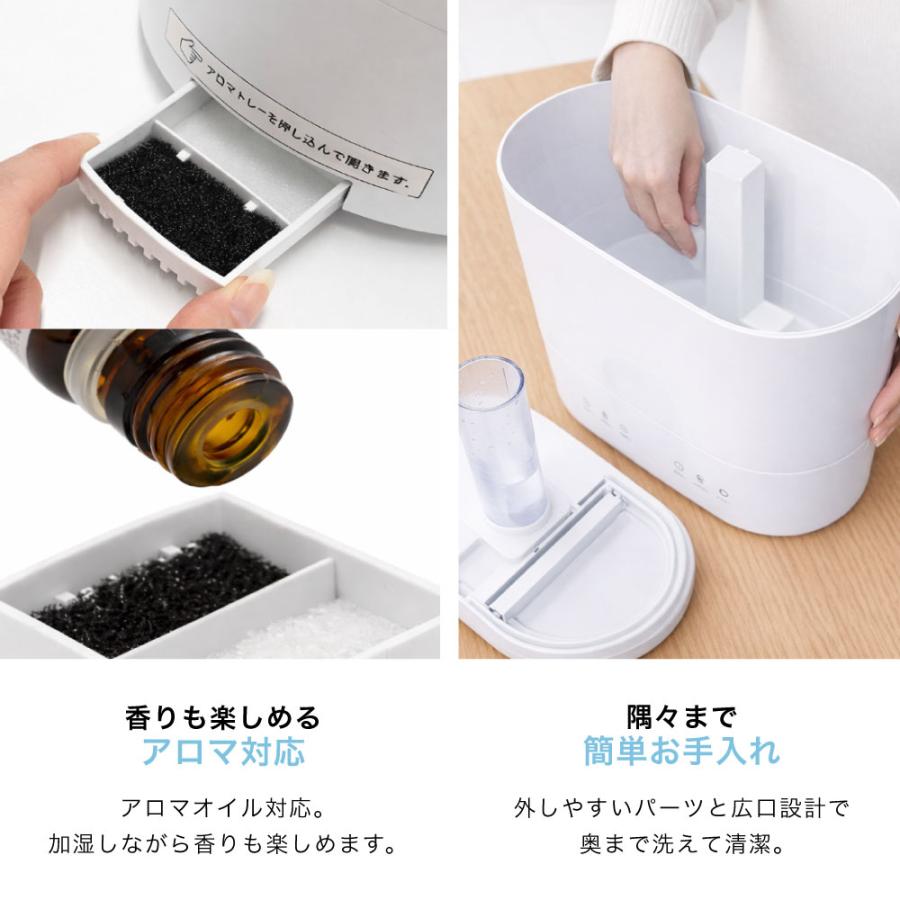 Cototo 超音波加湿器 4L 自動湿度調整 上部給水 除菌 大容量 卓上