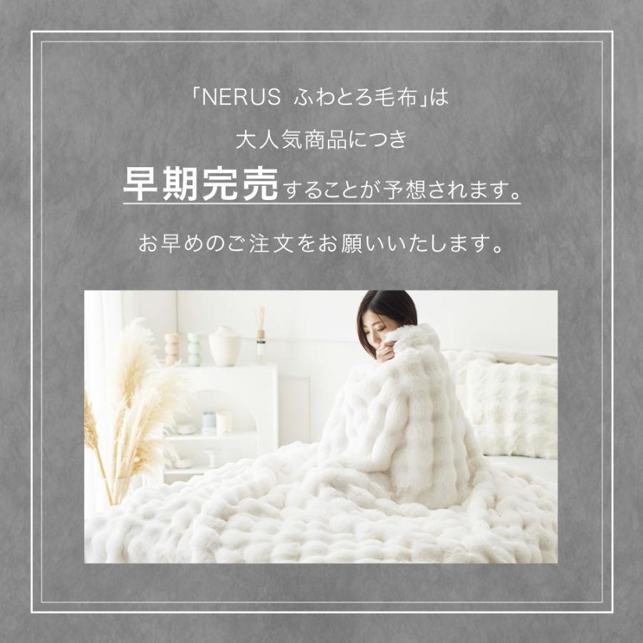 ASHEL x NERUS コラボ限定カラー【セミダブル】とろ毛布 もこもこ収納