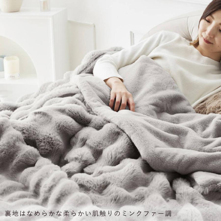 ASHEL x NERUS コラボ限定カラー【ダブル】とろ毛布 もこもこ収納袋付