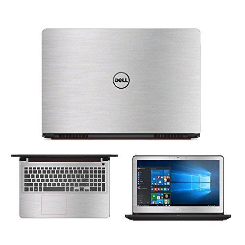 Silver Brushed Aluminum Skin Decal wrap Skin Case for Dell