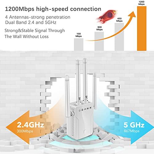 2022 WiFiエクステンダ信号ブースタ (最大8000平方フィート、35