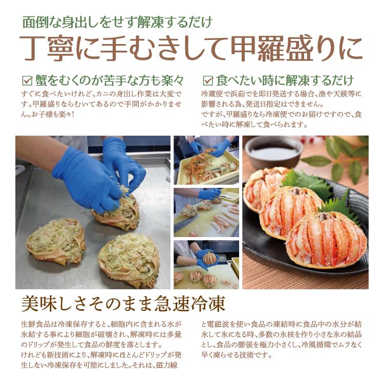 セイコガニ 香箱蟹 福井 甲羅盛り せいこ蟹 数量限定 1個 カニ面にも【冷凍便】 母の日 父の日｜sakudaya｜07