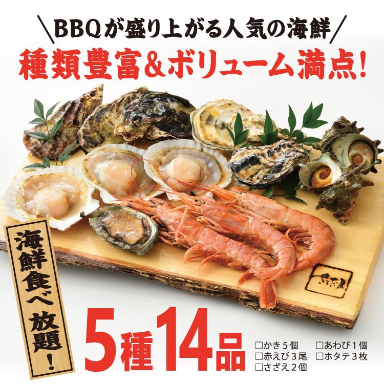 バーベキューセット B 海鮮 BBQセット 5種14品 3〜4人前 冷凍便 爆買