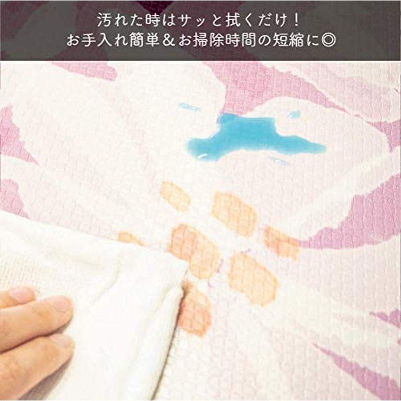 スキマにピタっ 拭ける 撥水 PVC トイレマット 55×60cm ピオニーレッド トイレ用マット サンコー トイレ 消臭シート オーシャン 25×18cm(1シート) タンク用 置くだけ吸着 アンモニア 消臭加工 トイ