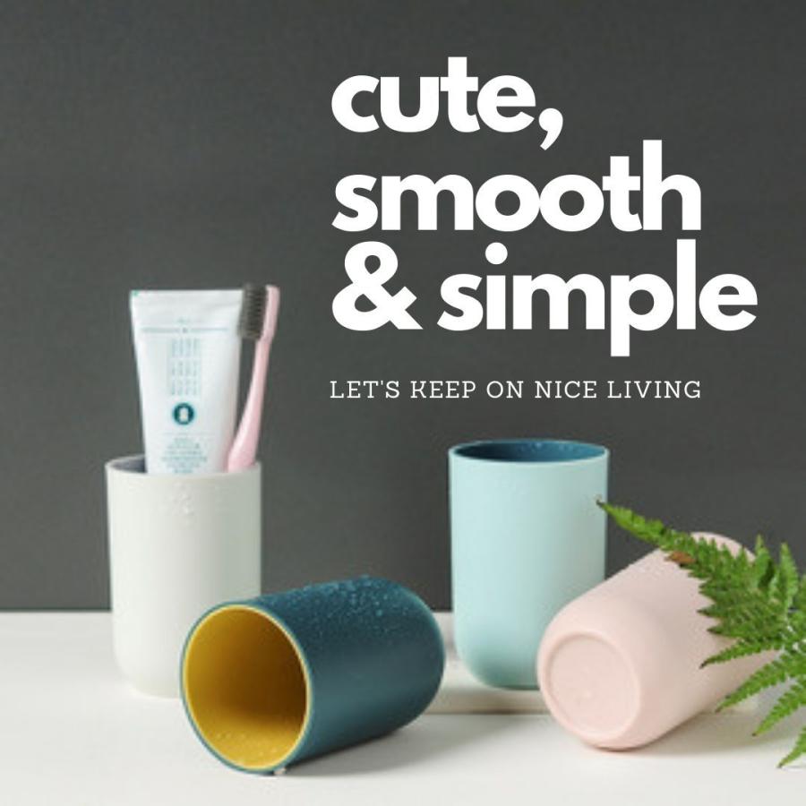 歯磨きコップ おしゃれ シンプル ころんとフォルム 北欧風デザイン ネイビー ピンク グレー ブルー プラスチックカップ 手触りがいい なめらか 新生活 おそろい Cherry On 通販 Yahoo ショッピング
