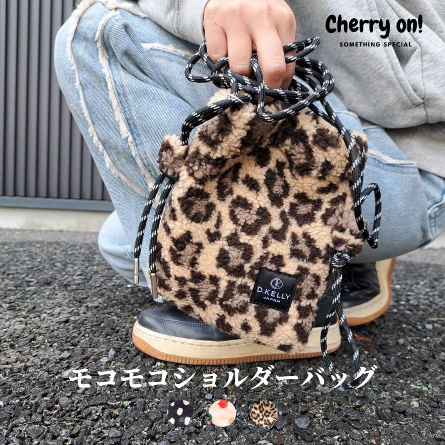 モコモコ ショルダーバッグ 軽量 おしゃれ レオパード ドット ヒョウ柄