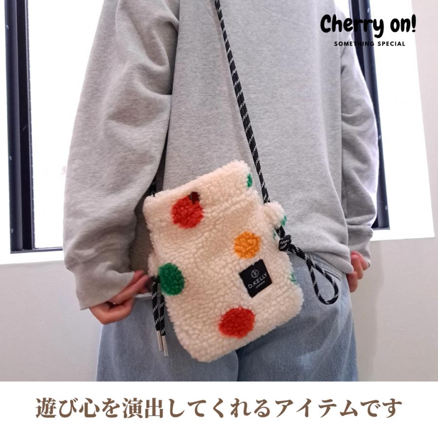 モコモコ ショルダーバッグ 軽量 おしゃれ レオパード ドット ヒョウ柄