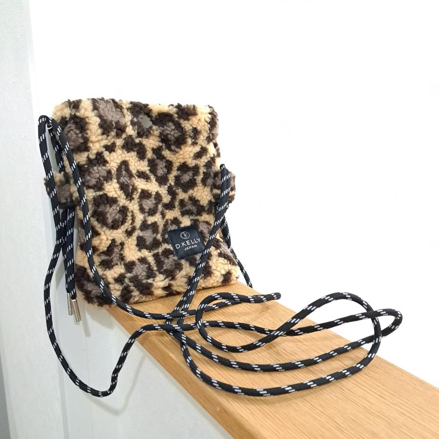 モコモコ ショルダーバッグ 軽量 おしゃれ レオパード ドット ヒョウ柄