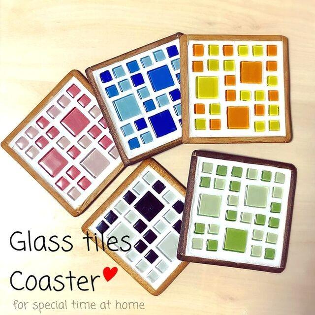 コースター ガラスタイル 夏 清涼感 木材 タイル 北欧風 カラフル 全10色 おしゃれ かわいい カフェ 送料無料 テーブル雑貨 西海岸風 Sakurachoice004 No Name X 通販 Yahoo ショッピング