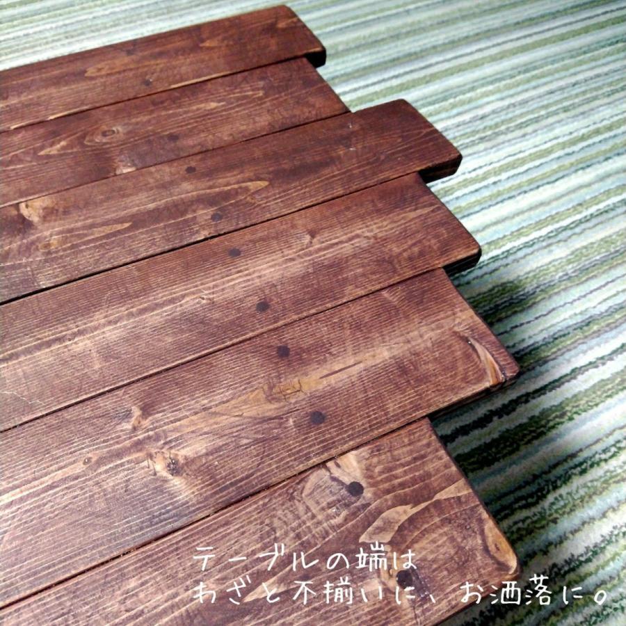 天然木材 センターテーブル ローテーブル おしゃれ 折りたたみ式 木目 防水防カビ 木栓 受注生産 男前インテリア ブルックリン 模様替え 新生活 一人暮らし_1