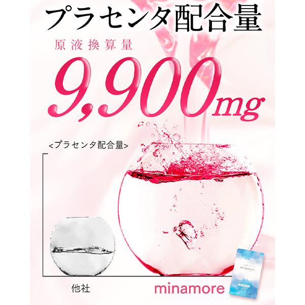 プラセンタ サプリ 国産 ハリ つや 飲む美容液 ミナモア 90粒 1ヶ月分さくらの森｜sakura-forest｜03