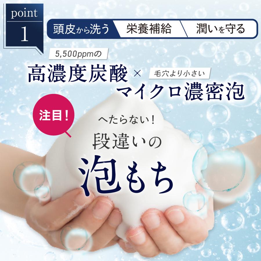 さくらの森 炭酸 シャンプー 濃密泡 保湿 潤い 頭皮ケア 毛穴ケア 高