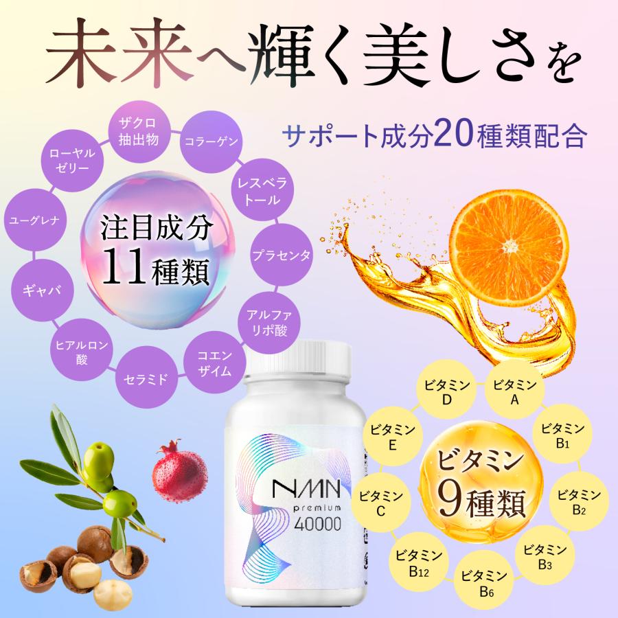 さくらの森 NMN サプリメント 40000mg 3個 日本製 高純度99.9% Amazon