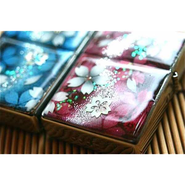 【桜色】ペアzippo「利」 匠の技！桜色限定ジッポ！職人の手作り！和柄オリジナル商品です！2商品購入で送料無料！の画像