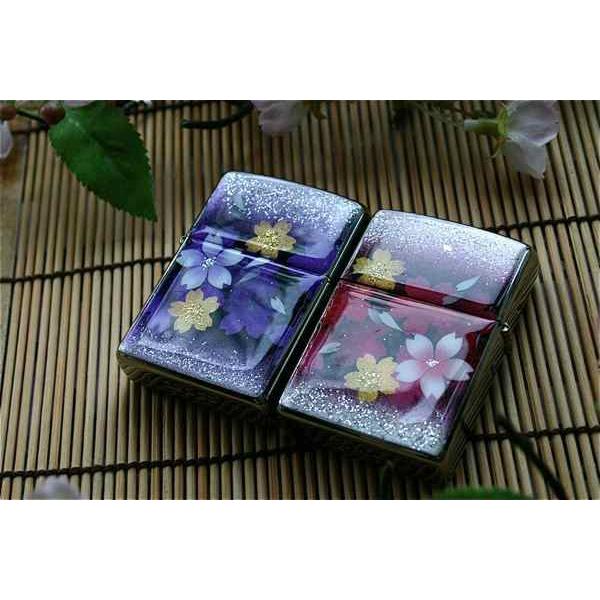 【桜色】ペアzippo「津」 匠の技！桜色限定ジッポ！職人の手作り！和柄オリジナル商品です！2商品購入で送料無料！の画像