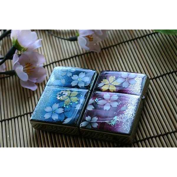 【桜色】ペアzippo「湯」 匠の技！桜色限定ジッポ！職人の手作り！和柄オリジナル商品です！2商品購入で送料無料！の画像