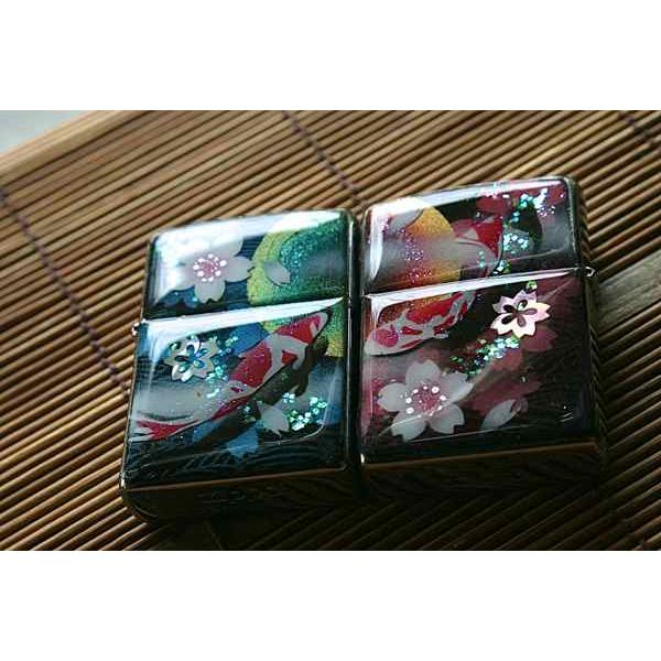 【桜色】ペアzippo「絵」 匠の技！桜色限定ジッポ！職人の手作り！和柄オリジナル商品です！2商品購入で送料無料！の画像