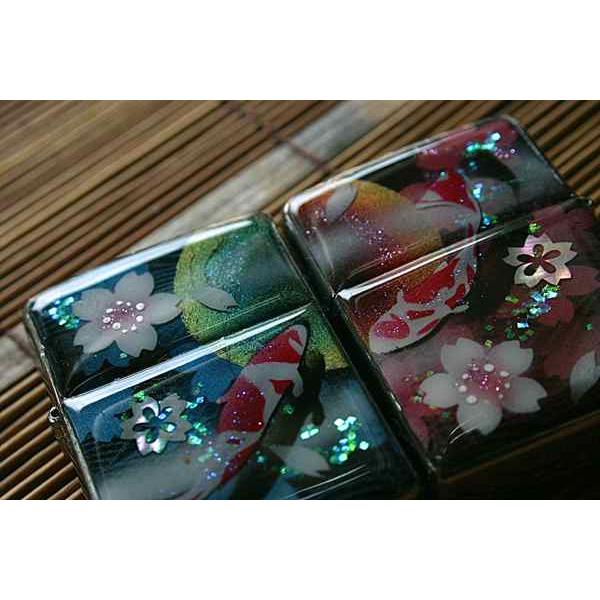 【桜色】ペアzippo「絵」 匠の技！桜色限定ジッポ！職人の手作り！和柄オリジナル商品です！2商品購入で送料無料！の画像