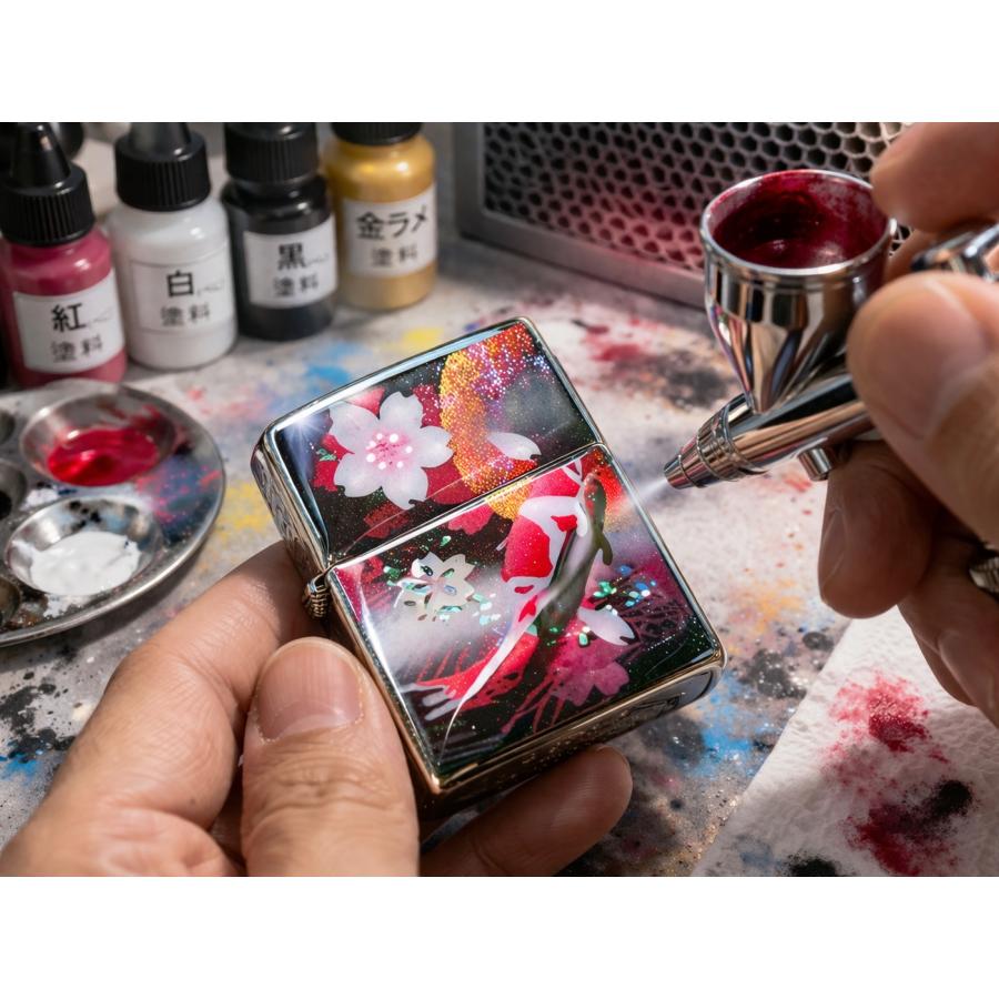 【桜色】ペアzippo「宇」 匠の技！桜色限定ジッポ！職人の手作り！和柄オリジナル商品です！2商品購入で送料無料！の画像