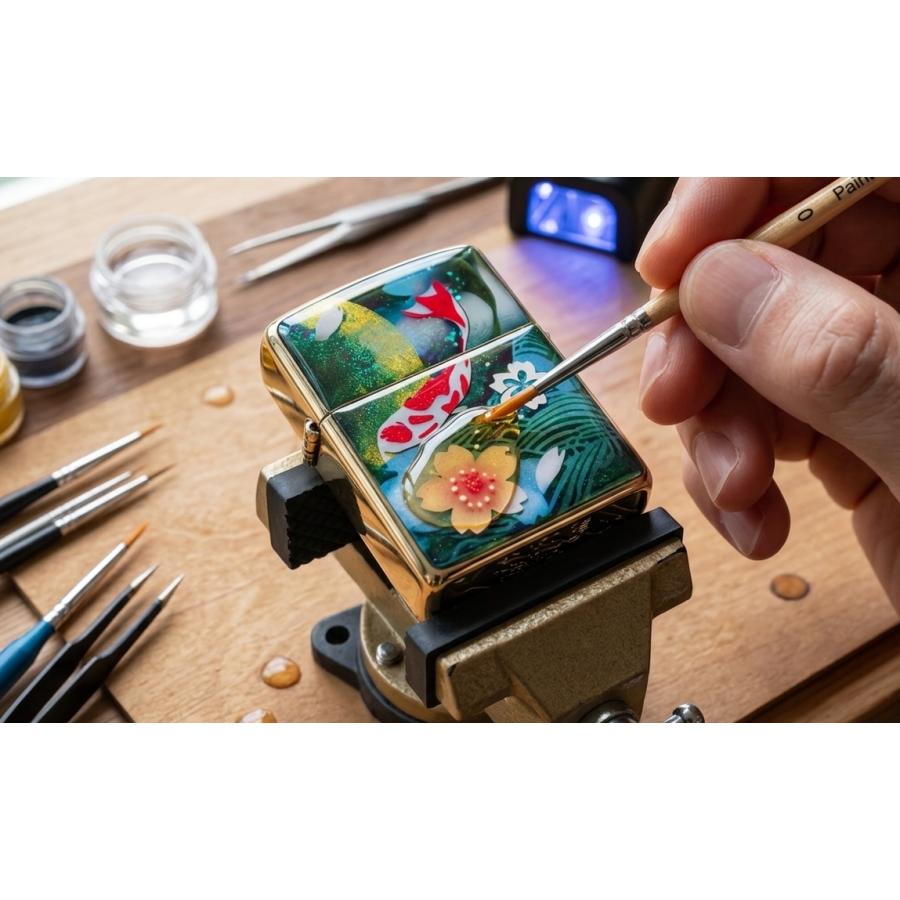 【桜色】ペアzippo「宇」 匠の技！桜色限定ジッポ！職人の手作り！和柄オリジナル商品です！2商品購入で送料無料！の画像
