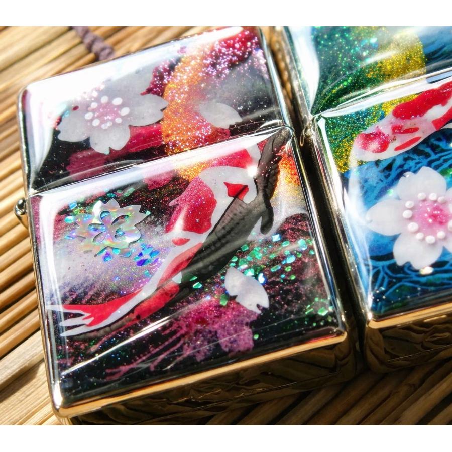 【桜色】ペアzippo「宇」 匠の技！桜色限定ジッポ！職人の手作り！和柄オリジナル商品です！2商品購入で送料無料！の画像