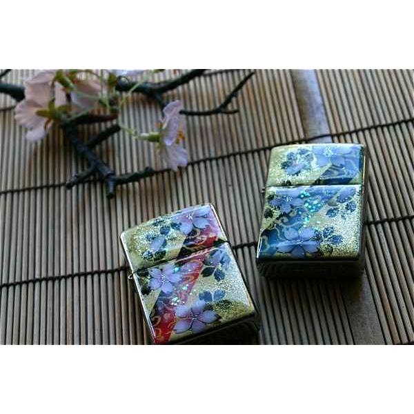 【桜色】ペアzippo「藻」 匠の技！桜色限定ジッポ！職人の手作り！和柄オリジナル商品です！2商品購入で送料無料！の画像