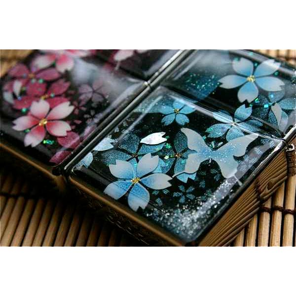 【桜色】ペアzippo「阿」 匠の技！桜色限定ジッポ！職人の手作り！和柄オリジナル商品です！2商品購入で送料無料！の画像