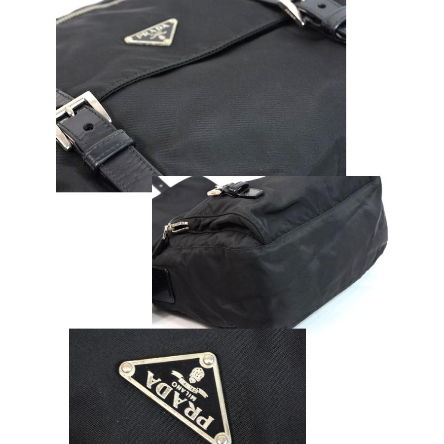PRADAメッセンジャーバッグ（黒） （BT6671）三角プレート⚫︎中古品 PRADA（プラダ） 【中古】プラダ BT6671 バッグ メッセンジャー 斜め